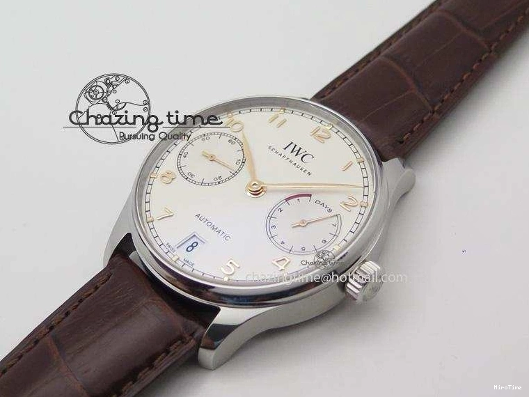 MIROTIME 0726 MoistureWicking Portuguese Real PR IW500704 ZF 1:1 Best Edition On Brown Leather Strap A52010 V 7311